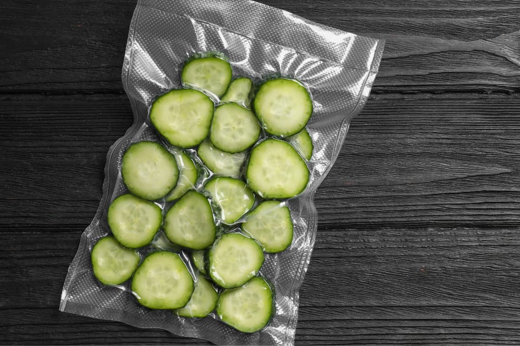 storing vacuum sealed cucumbers